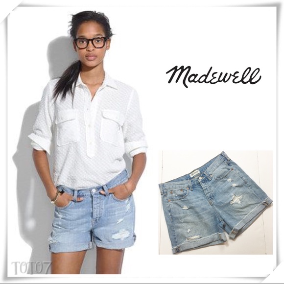 Madewell Pants - Madewell Boy Shirts High Rise Distressed Shirts